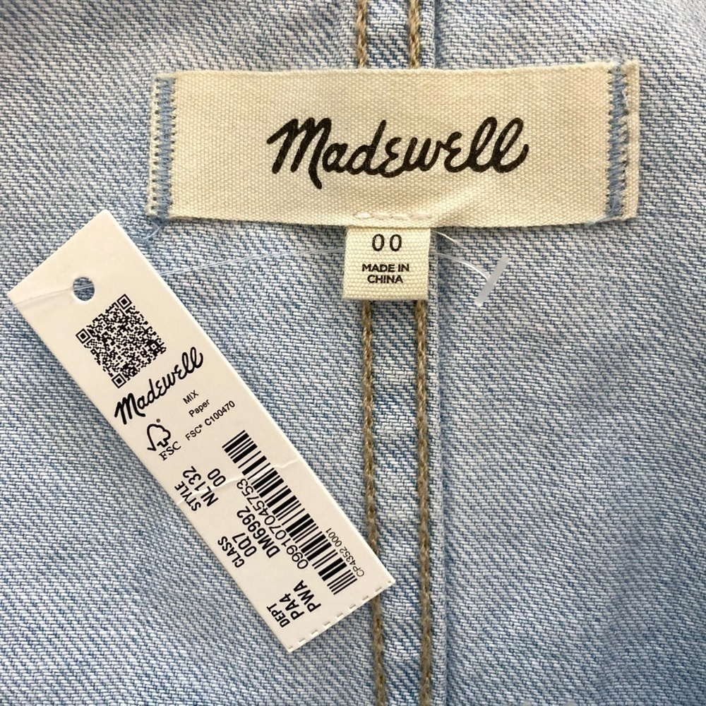 MADEWELL Denim Mini Dress in Blue Palomilla Wash - Picture 5 of 12